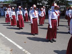 Meriahkan HUT RI ke- 77 SDN 22 Kimhin ikuti Lomba PBB Kabupaten Bangka