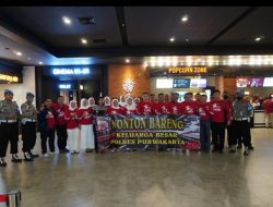 Nongton Bareng Film Sayap Sayap Patah Bersama Kapolres Purwakarta