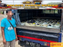 Pelangsir BBM Pertalite 750 liter (30 jerigen) Tanpa izin diamankan Polres Tanbu Kalsel