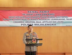 Kapolres Majalengka Pimpin Kenal Pamit Para Pejabat Utama Polres Majalengka dan Sepuluh Kapolsek