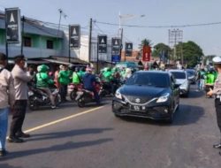Ratusan Polisi Amankan Demo Ojol di Purwakarta