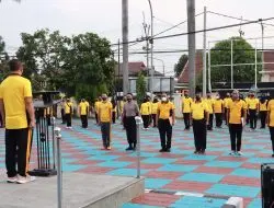 Jaga Stamina Tubuh, Polres Majalengka Gelar Olah Raga Bersama