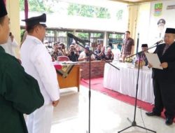 Camat Tambun Utara Najamuddin Pimpin Pelantikan Dan Pengambilan Sumpah Sardaya Sebagai Pj Kades Sriamur