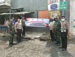 Panit Lantas Polsek Babelan Pantau Perbaikan Jalan Pertamina Kedaung 