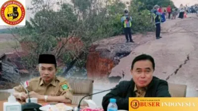 Jalan Nasional Longsor Km.171 Satui Pemkab Tanbu Bangun Jalan Baru 2,5 Km Dana APBD 5 Milliar