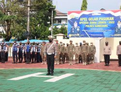 Polres Sumedang Resmi Laksanakan Ops Zebra Lodaya 2022 Selama 14 (Empat Belas) Hari