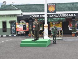 Kodim 0704/Banjarnegara Gelar Upacara Hut TNI Ke 77 Dengan Sederhana