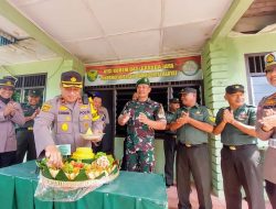 Polres Bangka Berkunjung Ke Koramil 413-06 Sungailiat Dalam Rangka HUT-TNI Ke 77