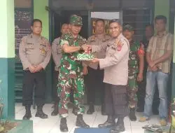 Polsek Cikijing Berikan Kado Istimewa HUT TNI Ke 77 di Koramil 1705 Cikijing