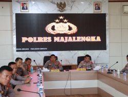 Kapolres Majalengka Ikuti Gelar Operasional Melalui Video Conference Pimpinan Kapolda Jabar