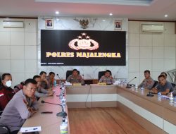 Kapolres Majalengka Ikuti Gelar Operasional Melalui Video Conference Pimpinan Kapolda Jabar