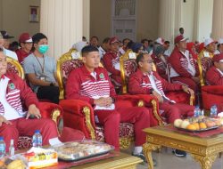 Kabag SDM Polres Majalengka Hadiri Pelepasan Kontingen Porprov XIV , Peparda VI Dan Porsenitas IX Tahun 2022 di Halaman Pendopo Majalengka