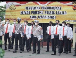 Sebanyak 20 Personel Polres Banjar Mendapat Penghargaan