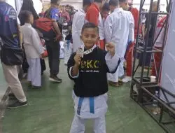 Muhammad Gibran AF Asal Plered Purwakarta Raih Mendali Perak Pada Kejurnas Karate Tk.Usia Dini Kemenag RI Th 2022