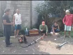 Warga kampung lubang Buaya menggelar kerja bakti