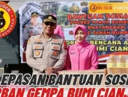 Kapolres Tanbu  AKBP. Tri Hambodo beserta jajaranya Peduli kirim Sembako Gempa Cianjur