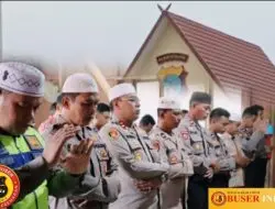 Polres Tanbu Kalsel lakukan Sholat Gaib untuk Korban Bencana Gempa Cianjur