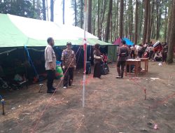 Berikan Keamanan, Polsek Argapura Monitoring Perkemahan Pramuka SMPN 1 Argapura