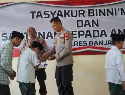Sebagai Bentuk Rasa Syukur, Polres Banjar Menyantuni Anak Yatim dan Piatu