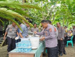 Menjaga Kekompakan dan Komunikasi, Kapolres Banjar ‘Ngaliwet’ Bareng Bhabinkamtibmas