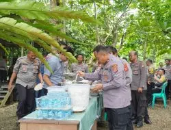 Menjaga Kekompakan dan Komunikasi, Kapolres Banjar ‘Ngaliwet’ Bareng Bhabinkamtibmas