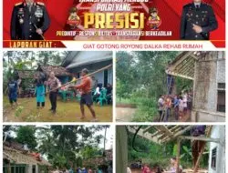 Giat Polsek Sukadana Dalka Bedah Rumah RTLH Secara Swadaya