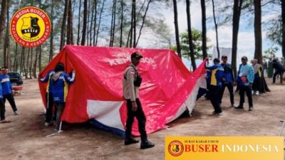 Kadis Sosial Tanbu Sambut kedatangan Relawan Tagana Kab.Balangan adakan Latber