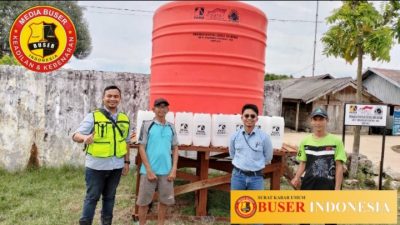 PT.PAMA Beri Bantuan Sarana Air Bersih berupa Tandon 5.000 liter untuk Masyarakat