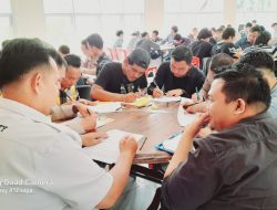 Anggota Polisi  Polres Pagar Alam Mengikuti Tes Psikologi Kepemilikan Senjata Api
