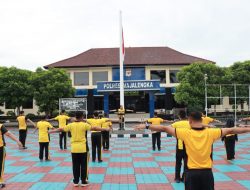 Jaga Stamina, Polisi di Majalengka Gelar Olah Raga Bersama
