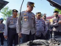 Jelang Pengamanan Nataru, Kapolres Banjar Cek Kondisi Kendaraan Dinas Polres Banjar