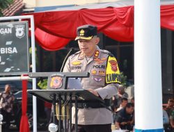 Kapolres Majalengka Pimpin Apel Gelar Pasukan Ops Lilin Lodaya 2022 di Lapangan Apel Mapolres Majalengka