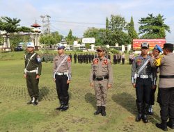 Amankan NATARU, Polres Lampung Utara Menggelar Apel Gelar Pasukan 