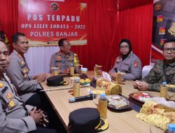 Kapolda Jabar Didampingi Kapolres Banjar Cek Pos Pam Alun-alun Kota Banjar