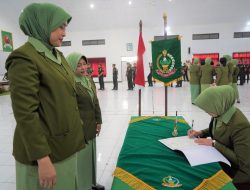 Serah Terima Jabatan Ketua Persit KCK Cabang XXI Dim 0711/Pemalang dan Pengurus Persit KCK Koorcab Rem 071