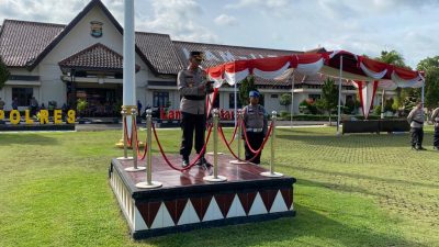 Polres Lampung Utara Gelar Pasukan Pengamanan Malam Tahun Baru