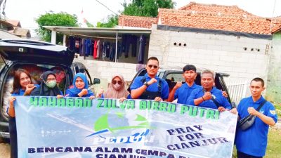 Yayasan Zulva Birro Putri Aksi Sosial Kemanusiaan Salurkan Bantuan Pada Korban Gempa Cianjur.