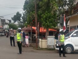 Polantas Pagaralam Lakukan Pengaturan Pagi Hari