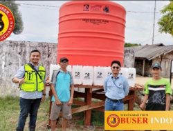 PT.PAMA Beri Bantuan Sarana Air Bersih berupa Tandon 5.000 liter untuk Masyarakat