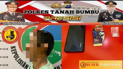 Satresnarkoba Polres Tanbu Sergap Pengedar Sabu dilokasi Mesjid Arraudah lap 5 oktober Batulicin