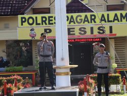 Kapolres Pagar Alam Arif Harsono Pimpin Apel Pagi Untuk Terakhir Kalinya 