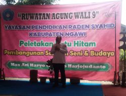 Peletakan Batu Hitam Pembangunan Yayasan Pendidikan  Seni Dan Budaya Raden Syahid Ngawi