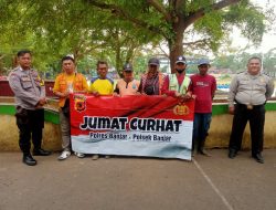 Polsek Banjar Gelar Jumat Curhat Bersama Petugas Parkir Taman Kota Banjar