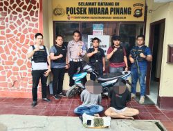 Polsek Muara Pinang Polres Empat Lawang Amankan 2 Pria Membawa Ganja 200 Gram