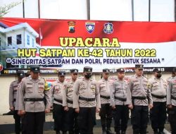 Peringatan HUT Satpam Ke-42, Polres Banjarnegara Gelar Upacara.