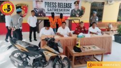 Polres Tanbu Gelar Press Release Residivis Kasus Pembobol Rumah Dan Sajam