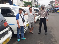 Polsek Pataruman Melaksanakan Gatur dan Imbauan Tertib Berlalu Lintas 