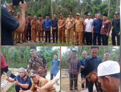 Kepala Desa Keban Jati Bersama Camat Melaksanakan Peletakan Batu Pertama Pembangun Rumah Tahfidz