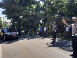 Polres Banjar Melaksanakan Pengawalan dan Pengamanan Rangkaian Kegiatan Hari Jadi Kota Banjar.
