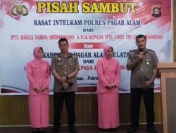 Pisah Sambut Kasat Intelkam Beserta Kapolsek Polres Pagar Alam Berjalan Dengan Lancar Dan Sukses